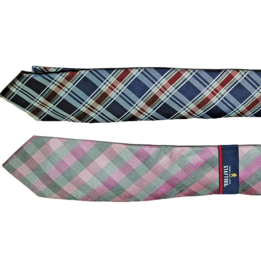2 Neckties STAFFORD and GOODFELLOW Men's Ties NWT